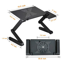 Load image into Gallery viewer, LAPTOP TABLE STAND WITH ADJUSTABLE FOLDING ERGONOMIC DESIGN STAND
